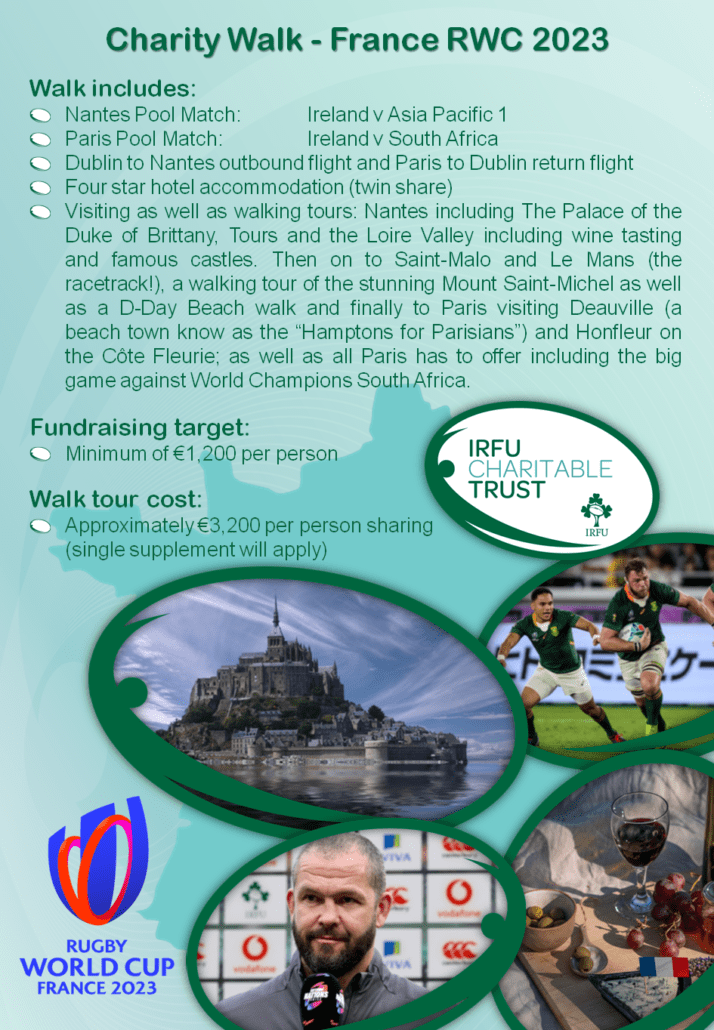 IRFU Charitable Trust - France RWC 2023 Charity WALK pg2