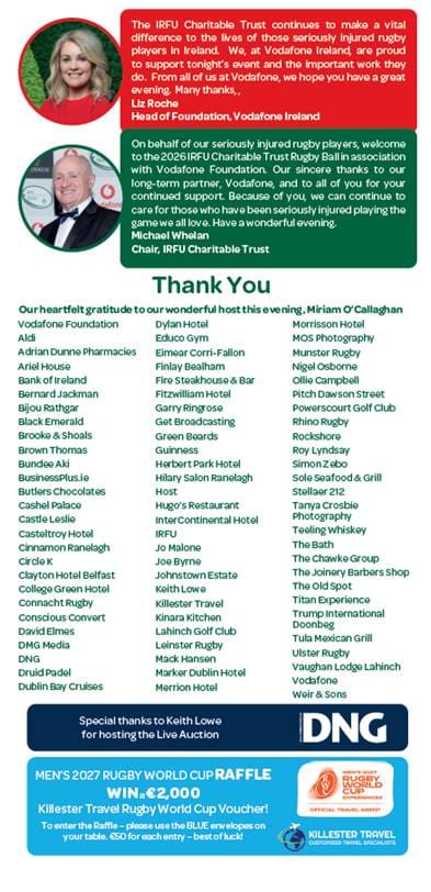 IRFU Charitable Trust 2026 Rugby Ball - Table Card (2)