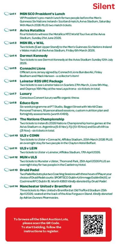 IRFU Charitable Trust 2026 Rugby Ball - Table Card (4)