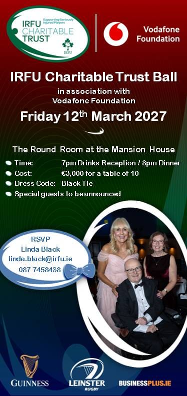 IRFU Charitable Trust 2027 Rugby Ball in association with Vodafone Foundation _DL